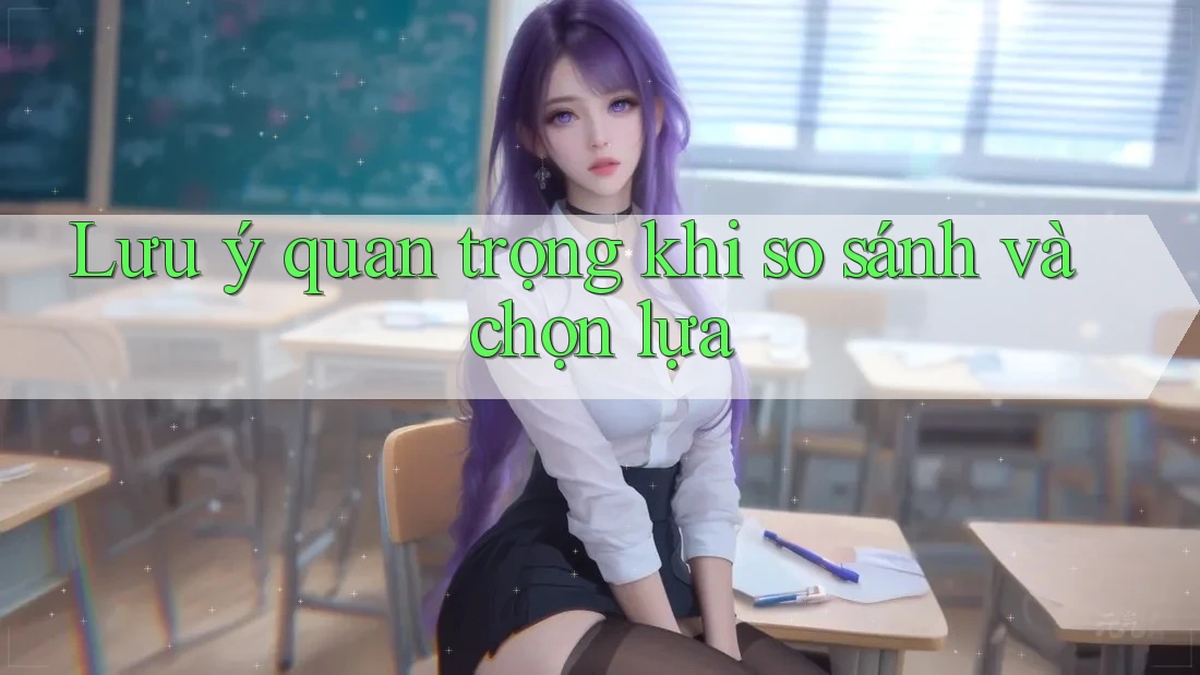 Lưu ý quan trọng khi so sánh và chọn lựa