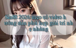 Sin88 2026 mẹo có video hướng dẫn phù hợp giải trí nhẹ nhàng
